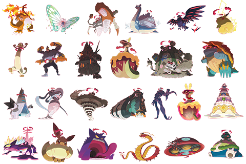 Pokemon Switch 26 x Gmax Pokemon